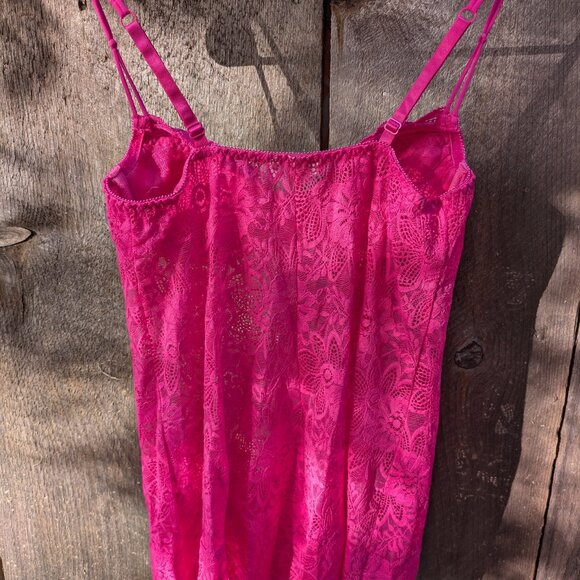 34B Victoria Secret 2003 Y2K Pink Lace Feminine Bustier Top Lingerie Slip Dress - Picture 4 of 8